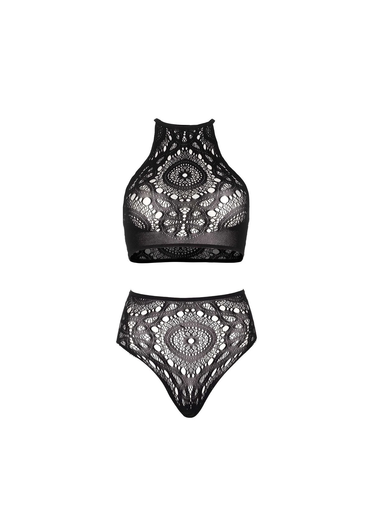 Bestel: Halter Crop Top and High Waist Thong by Leg Avenue Very Sexy Lingerie - bij Happytoys.nl, happytoys.be, Happytoys.ae: erotische sex webshop | liever Happy dan Easy βββββ