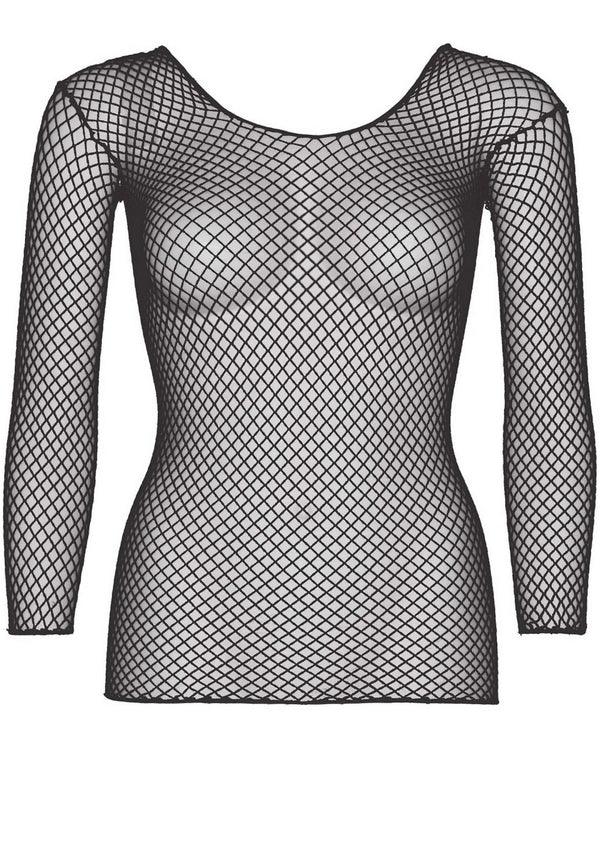 Bestel: Elastane Long Sleeved Fishnet Shirt by Leg Avenue β Stretch Mesh Top - bij Happytoys.nl, happytoys.be, Happytoys.ae: erotische sex webshop | liever Happy dan Easy βββββ