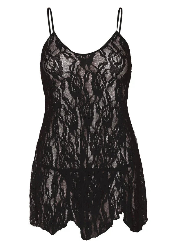 Bestel: Rose Lace Flair Chemise by Leg Avenue - bij Happytoys.nl, happytoys.be, Happytoys.ae: erotische sex webshop | liever Happy dan Easy βββββ