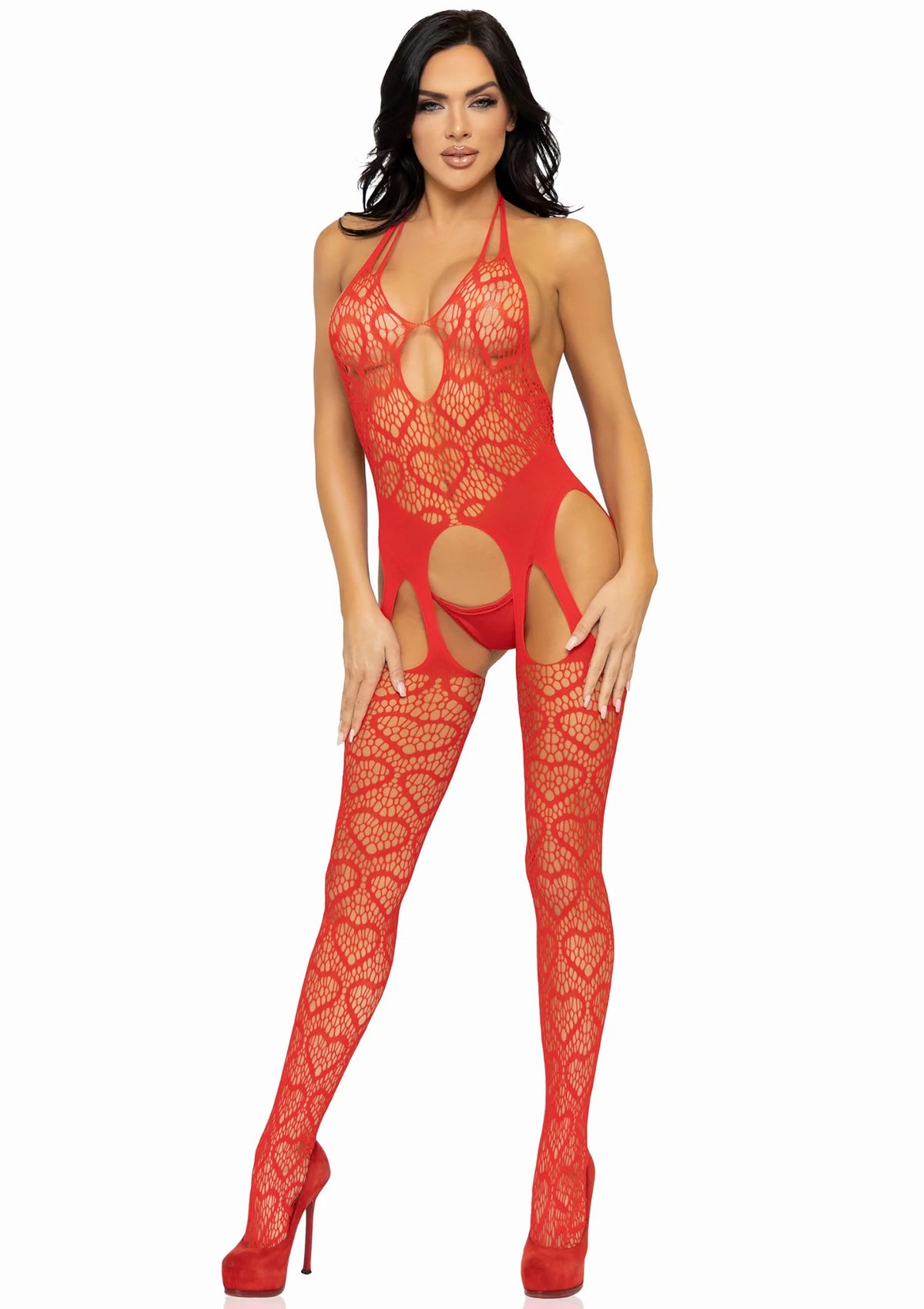 Bestel: Seamless Heart Net Suspender Bodystocking by Leg Avenue - bij Happytoys.nl, happytoys.be, Happytoys.ae: erotische sex webshop | liever Happy dan Easy ⭐⭐⭐⭐⭐