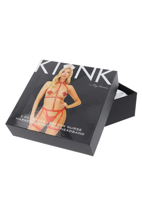 Bestel: Vegan Leather Harness, Collar and Headband by Kink - bij Happytoys.nl, happytoys.be, Happytoys.ae: erotische sex webshop | liever Happy dan Easy ⭐⭐⭐⭐⭐