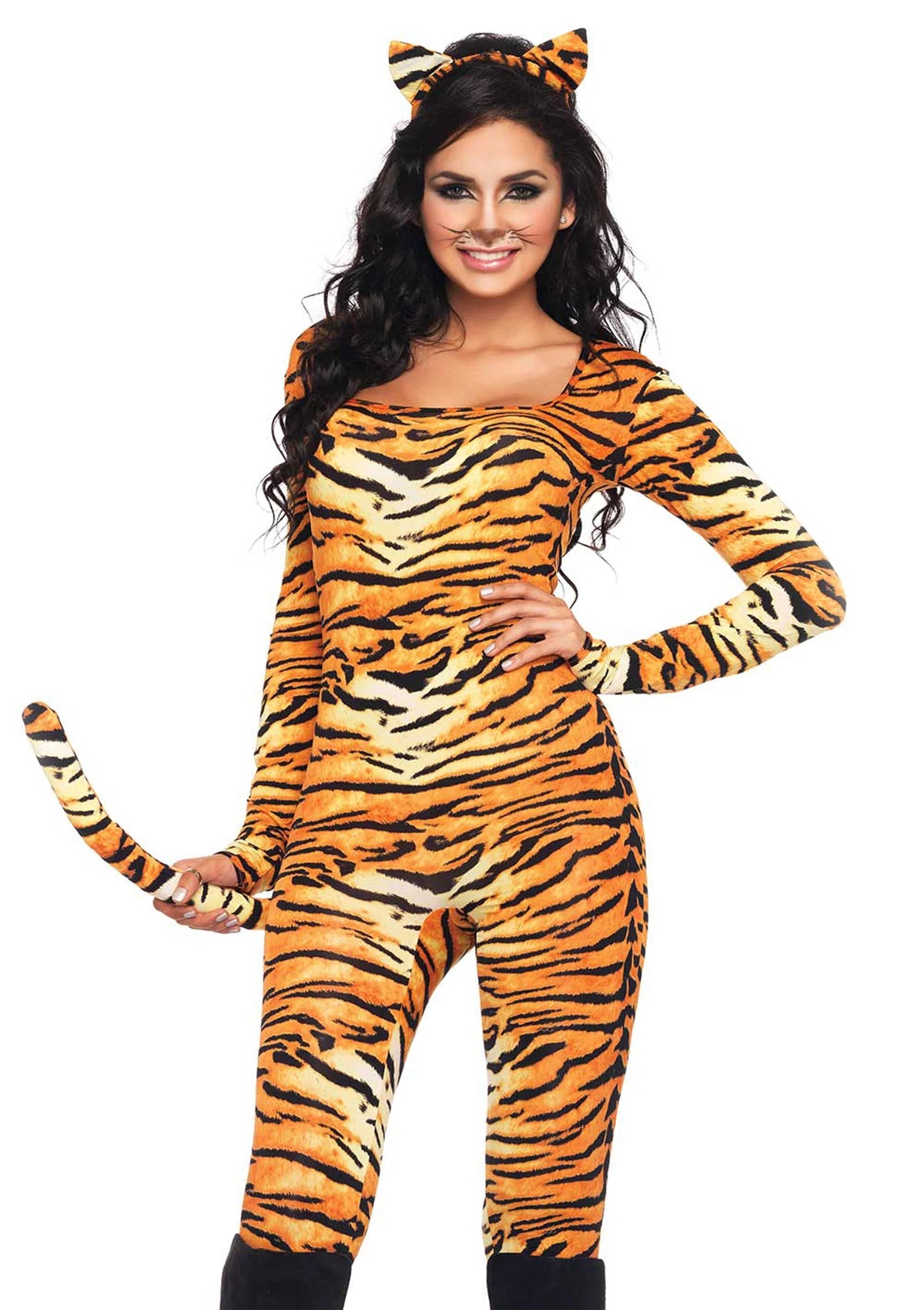 Bestel: Wild Tigress Catsuit by Leg Avenue - bij Happytoys.nl, happytoys.be, Happytoys.ae: erotische sex webshop | liever Happy dan Easy ⭐⭐⭐⭐⭐ - M/L - 88221 - ORANGE - M/L