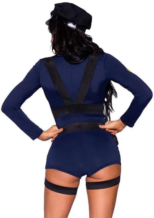 Bestel: Flirty Cop Romper Police Uniform by Leg Avenue - bij Happytoys.nl, happytoys.be, Happytoys.ae: erotische sex webshop | liever Happy dan Easy ⭐⭐⭐⭐⭐