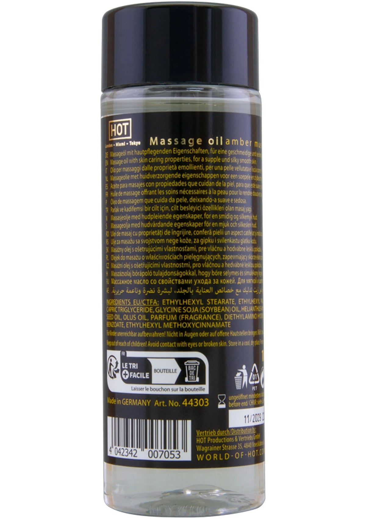 Bestel: Massage Oil 100 ml by Hot - bij Happytoys.nl, happytoys.be, Happytoys.ae: erotische sex webshop | liever Happy dan Easy ⭐⭐⭐⭐⭐