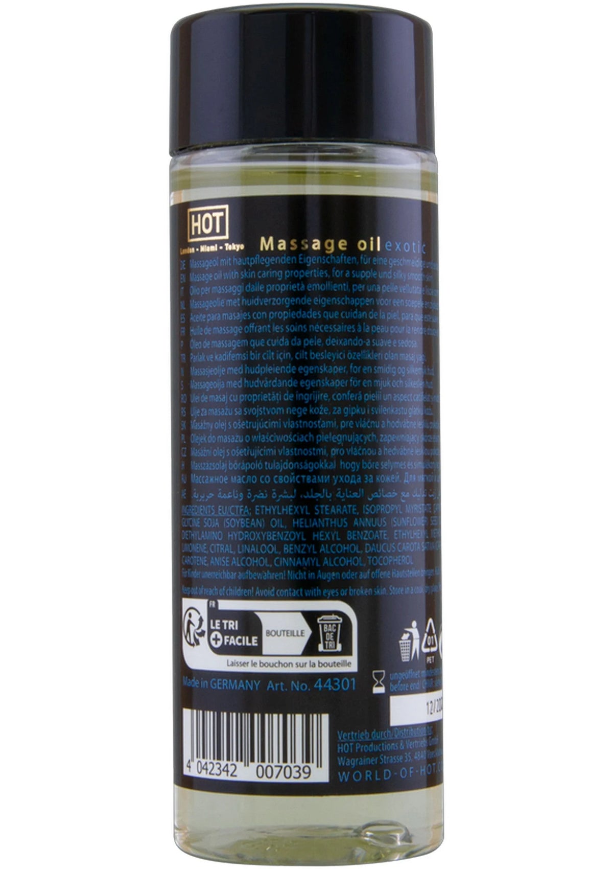 Bestel: Massage Oil 100 ml by Hot - bij Happytoys.nl, happytoys.be, Happytoys.ae: erotische sex webshop | liever Happy dan Easy ⭐⭐⭐⭐⭐