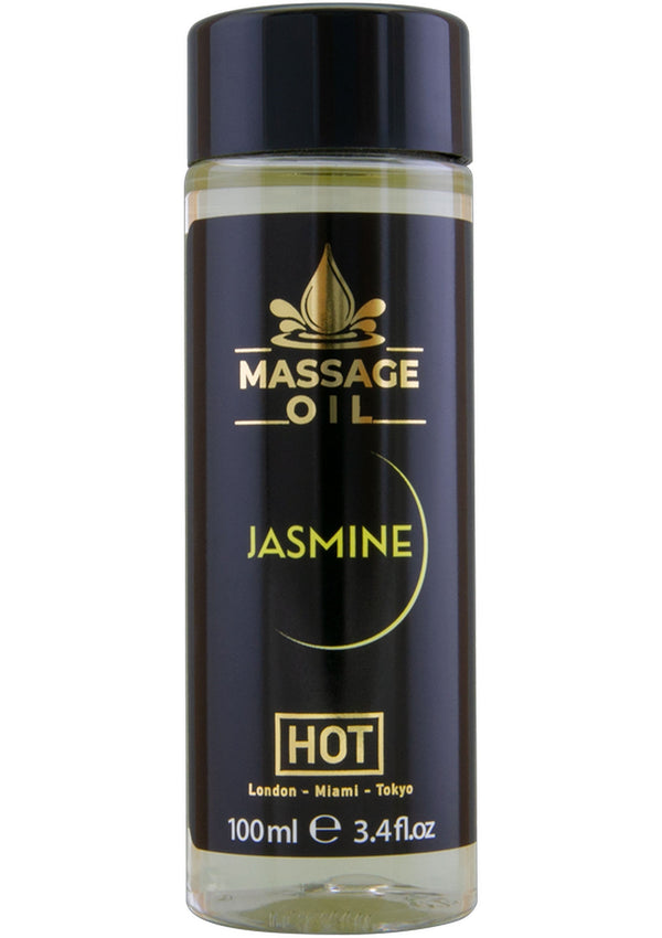 Bestel: Massage Oil 100 ml by Hot - bij Happytoys.nl, happytoys.be, Happytoys.ae: erotische sex webshop | liever Happy dan Easy ⭐⭐⭐⭐⭐ - Jasmin - 90232 - JASMIN - 100