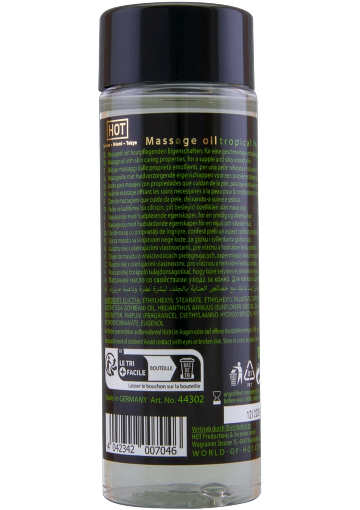Bestel: Massage Oil 100 ml by Hot - bij Happytoys.nl, happytoys.be, Happytoys.ae: erotische sex webshop | liever Happy dan Easy ⭐⭐⭐⭐⭐