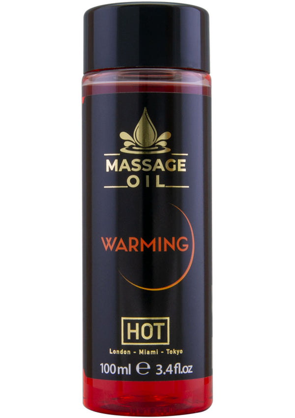 Bestel: Massage Oil 100 ml by Hot - bij Happytoys.nl, happytoys.be, Happytoys.ae: erotische sex webshop | liever Happy dan Easy ⭐⭐⭐⭐⭐ - Warming - 90232 - WARMING - 100