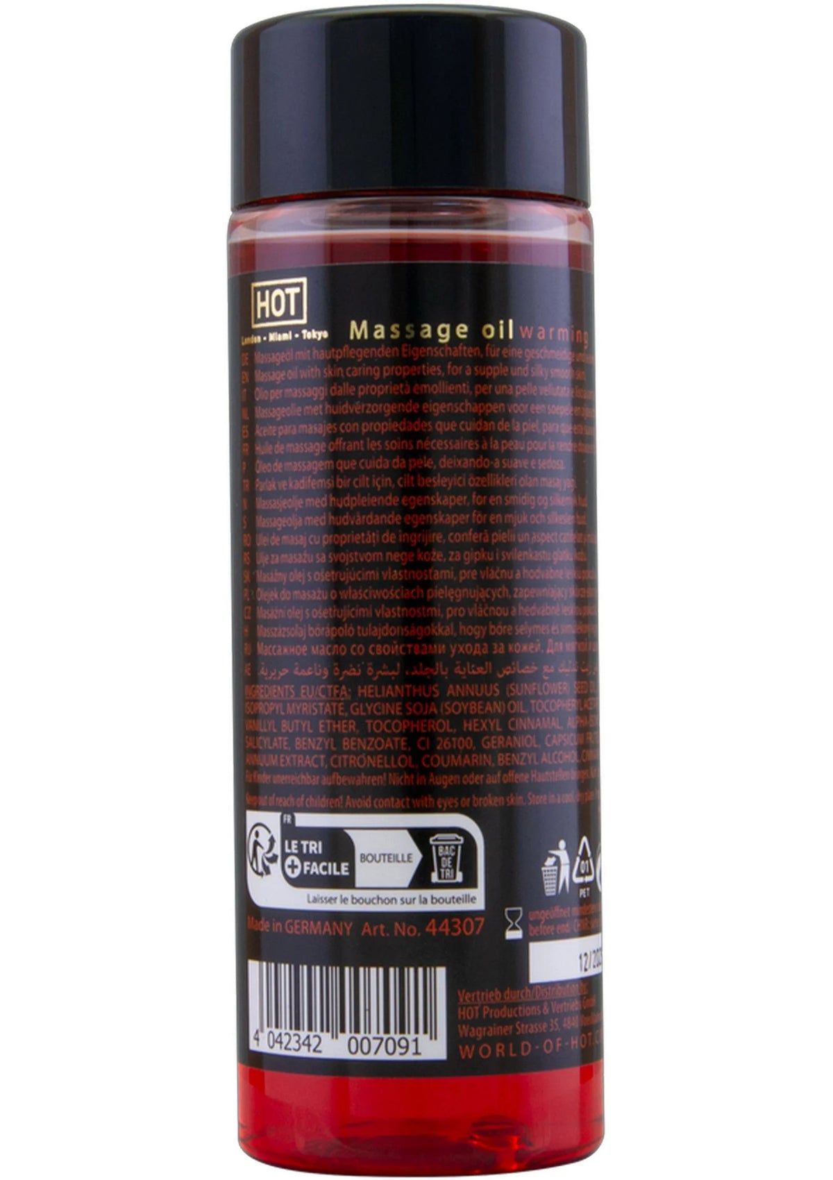Bestel: Massage Oil 100 ml by Hot - bij Happytoys.nl, happytoys.be, Happytoys.ae: erotische sex webshop | liever Happy dan Easy ⭐⭐⭐⭐⭐