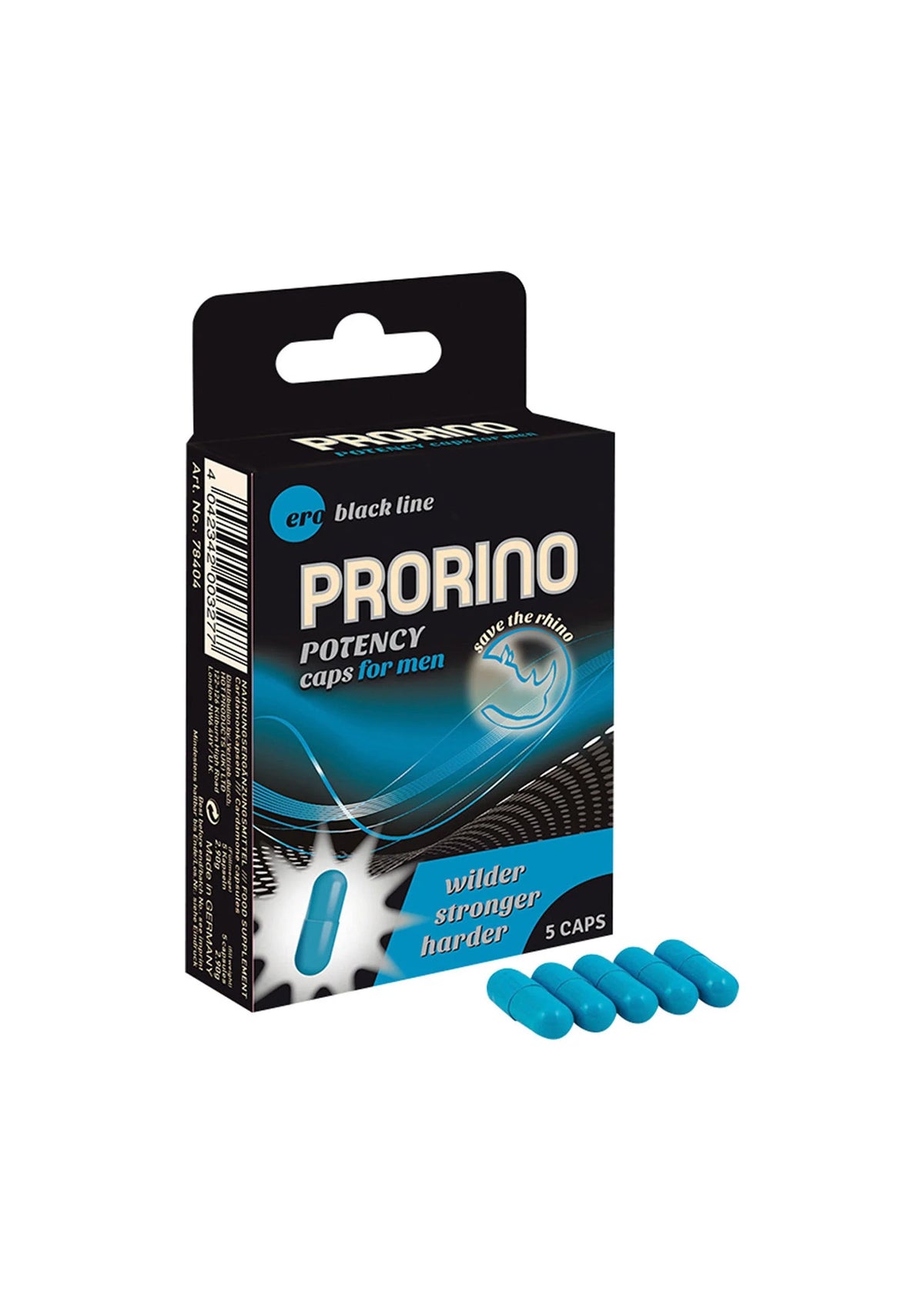 Bestel: Prorino Potency Caps For Men 5 pcs by Hot Prorino - bij Happytoys: de erotische sex webshop | liever Happy dan Easy ⭐⭐⭐⭐⭐ - Default Title - 90366 - NATUREL