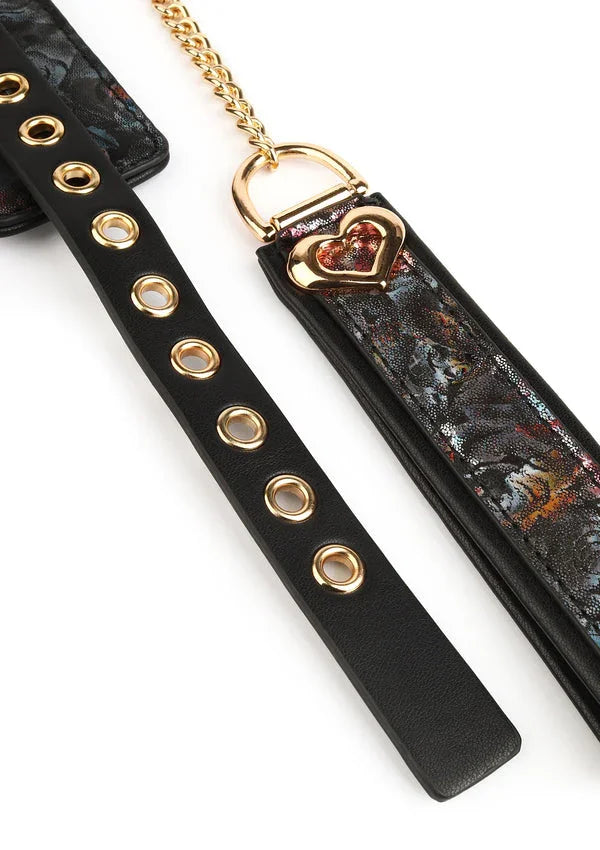 Bestel: Floral Jacquard Collar & Leash by Geisha - bij Happytoys.nl, happytoys.be, Happytoys.ae: erotische sex webshop | liever Happy dan Easy ⭐⭐⭐⭐⭐