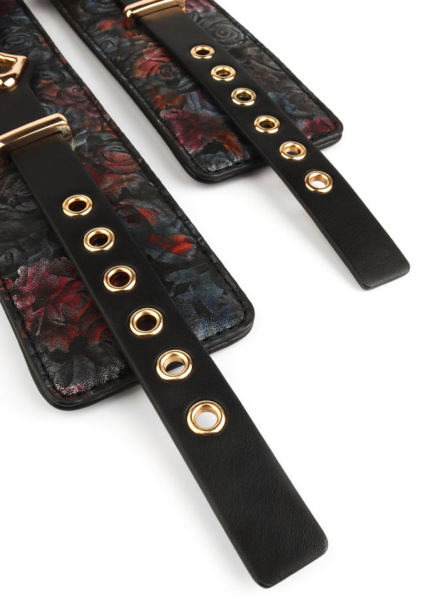 Floral Jacquard Wrist Cuffs by Geisha