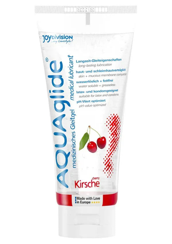 Bestel: Aquaglide 100 ml by Joy Devision - glijmiddel bij Happytoys.nl, happytoys.be, Happytoys.ae: erotische sex webshop | liever Happy dan Easy ⭐⭐⭐⭐⭐ - Cherry - 93523 - CHERRY - 100