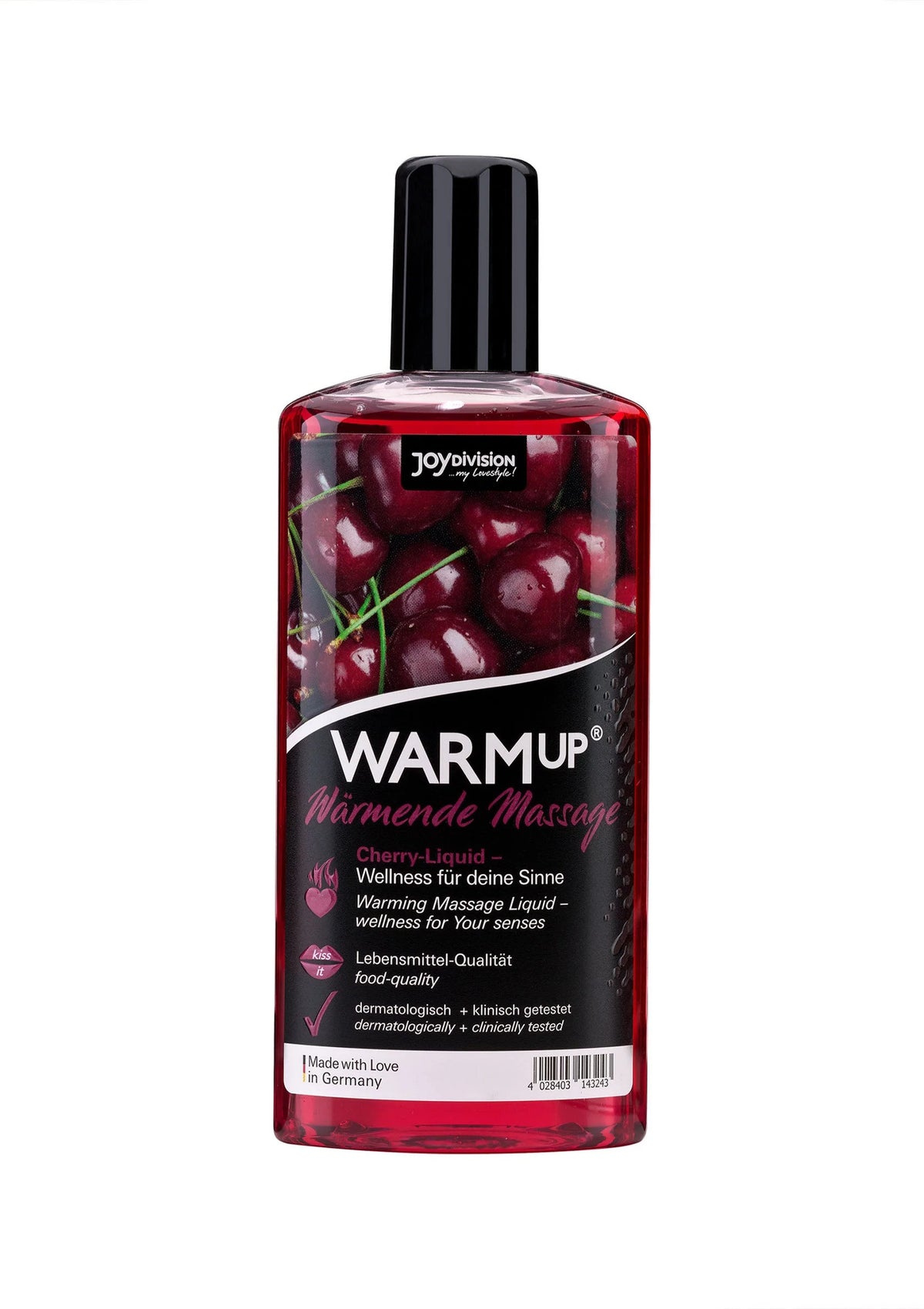 Bestel: Warmup Massage Oil 150 ml by Joy Division - drogisterij bij Happytoys.nl, happytoys.be, Happytoys.ae: erotische sex webshop | liever Happy dan Easy ⭐⭐⭐⭐⭐ - Cherry - 93539 - CHERRY - 150