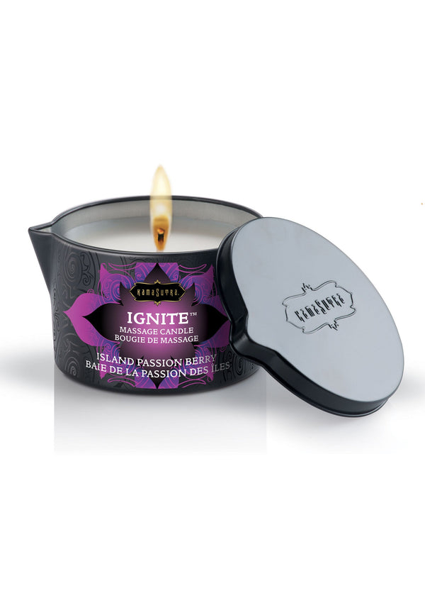 Bestel: Ignite Massage Candle 170 gr by Kamasutra - bij Happytoys.nl, happytoys.be, Happytoys.ae: erotische sex webshop | liever Happy dan Easy ⭐⭐⭐⭐⭐ - Raspberry - 94006 - BERRY - 170