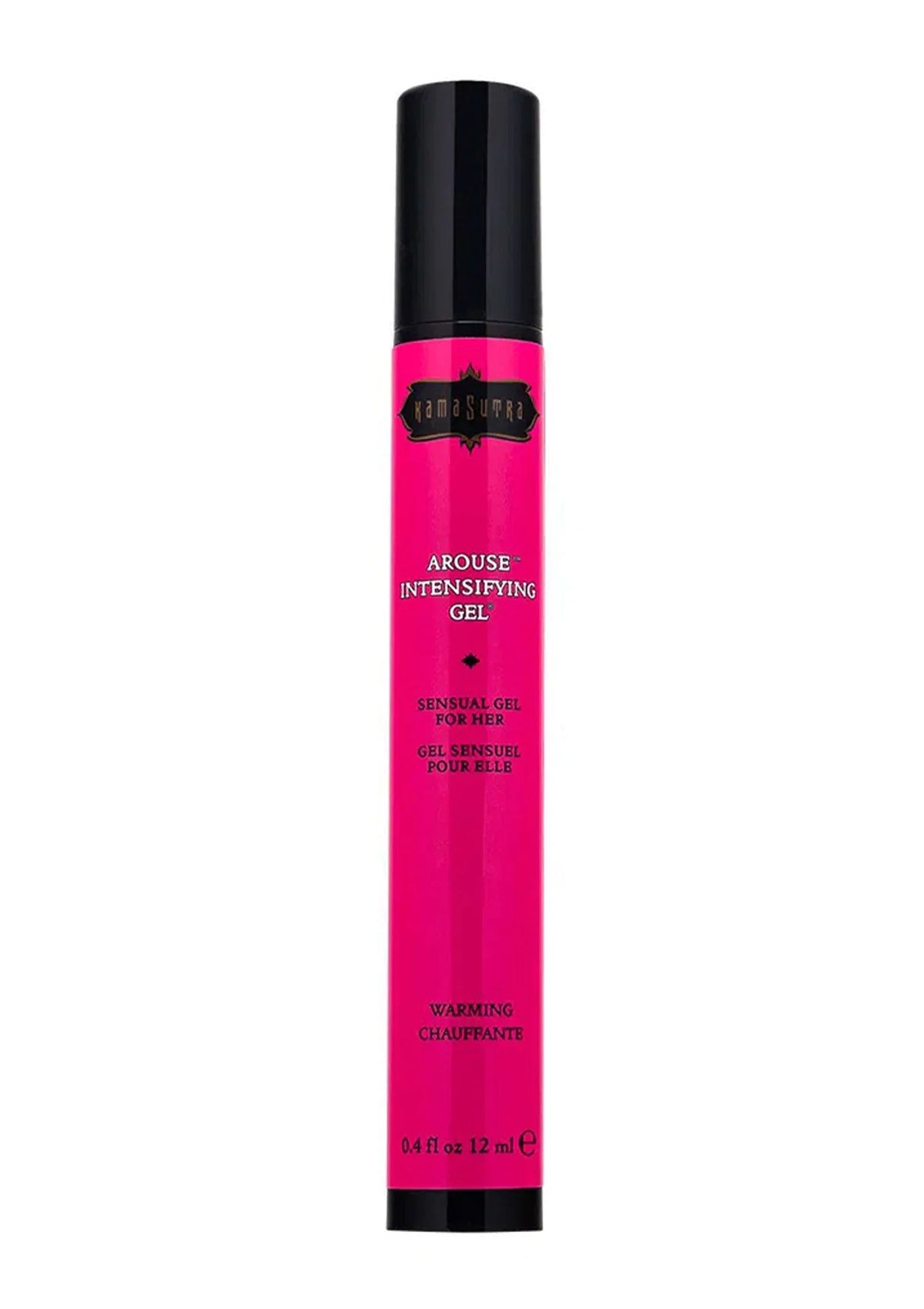 Roze gelbuis met schroefdop en opdruk, 12 ml