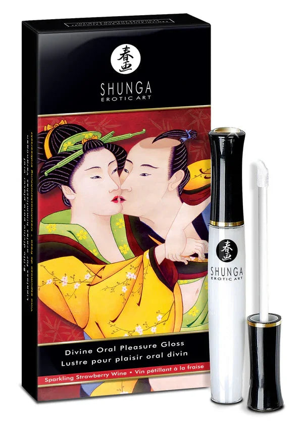 Bestel: Oral Pleasure Lip Gloss 10 ml by Shunga - bij Happytoys.nl, happytoys.be, Happytoys.ae: erotische sex webshop | liever Happy dan Easy ⭐⭐⭐⭐⭐ - Strawberry - 94532 - STRAWBERRY - 10