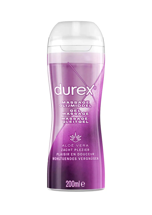 Durex massageglijmiddel aloë vera, paarse fles 200 ml