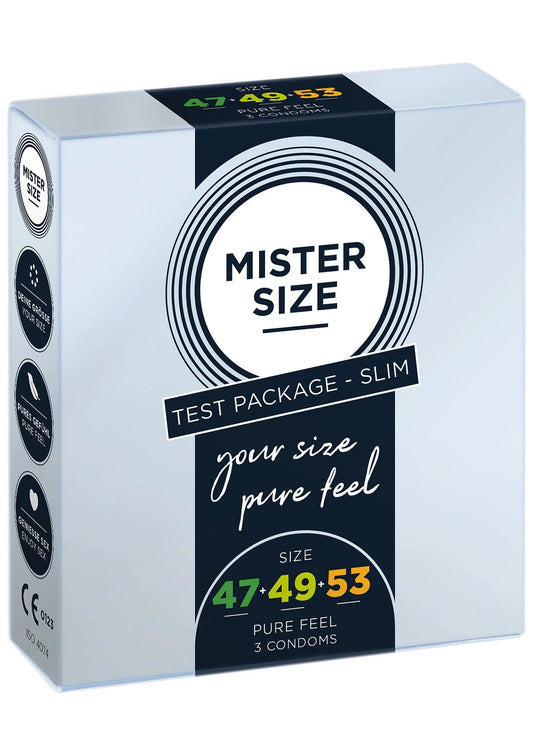 Bestel: 47 - 49 - 53mm 3 - pack condoms by Mister Size - bij Happytoys: de erotische sex webshop | liever Happy dan Easy ⭐⭐⭐⭐⭐
