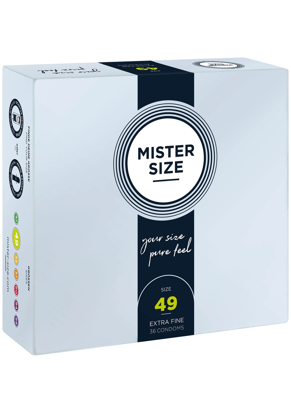 Bestel: MISTER SIZE 49mm Condoms 36pcs - bij Happytoys.nl, happytoys.be, Happytoys.ae: erotische sex webshop | liever Happy dan Easy ⭐⭐⭐⭐⭐