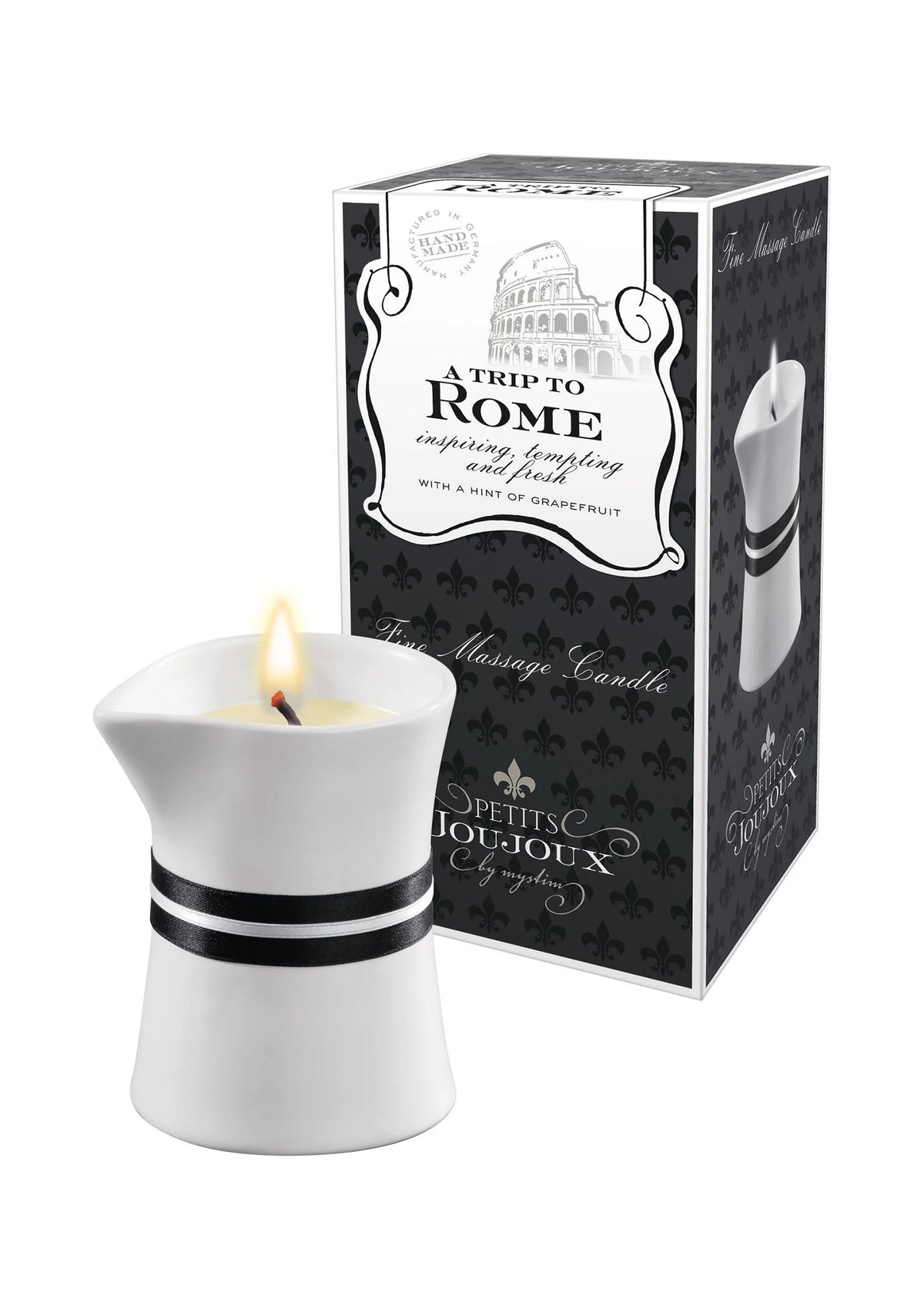 Bestel: Massage Candle Rome 120 gr by Petit Joujoux - bij Happytoys.nl, happytoys.be, Happytoys.ae: erotische sex webshop | liever Happy dan Easy βββββ - Default Title - 97301 - ROME - 120