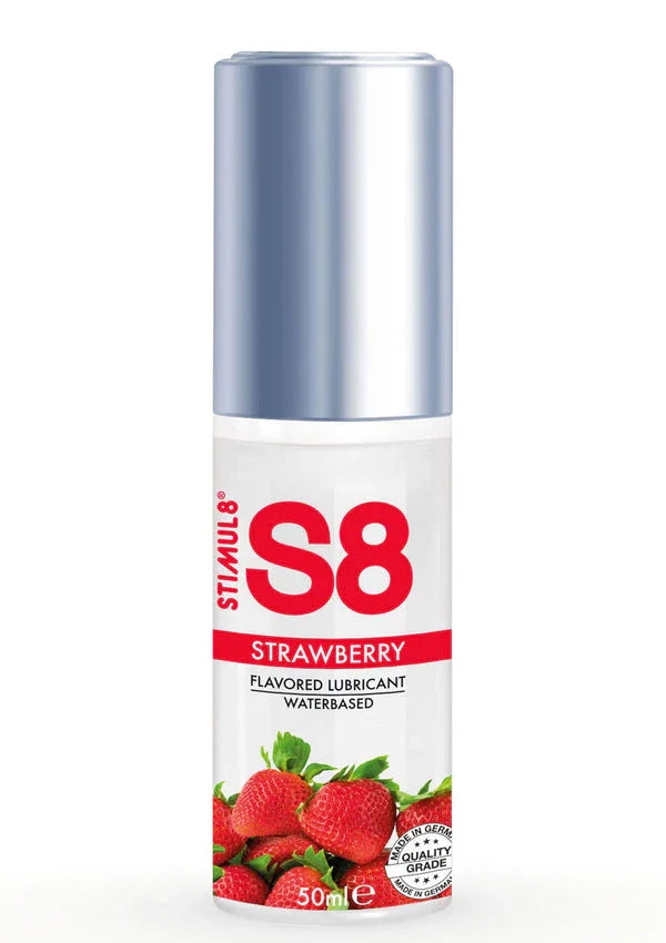 Bestel: Flavored Lubricant 50 ml by S8 - glijmiddel bij Happytoys.nl, happytoys.be, Happytoys.ae: erotische sex webshop | liever Happy dan Easy ⭐⭐⭐⭐⭐ - Strawberry - 97406 - STRAWBERRY - 50