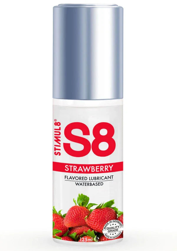 Bestel: Flavored Lubricant 125 ml by S8 - bij Happytoys.nl, happytoys.be, Happytoys.ae: erotische sex webshop | liever Happy dan Easy ⭐⭐⭐⭐⭐ - Strawberry - 97407 - STRAWBERRY - 125