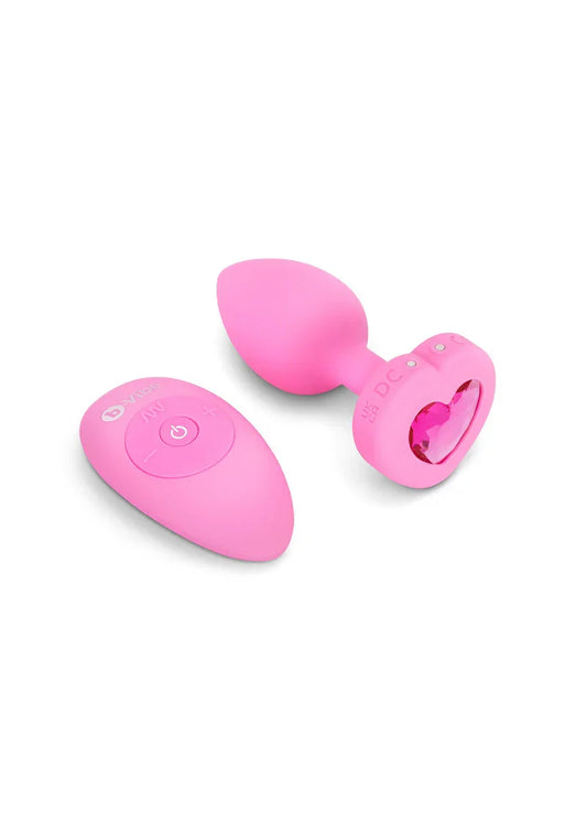 Vibrating Heart Plug S/M by B-Vibe - Happytoys Sexshop: Toys for Feeling Happy & Easy 😊 - Discreet geleverd