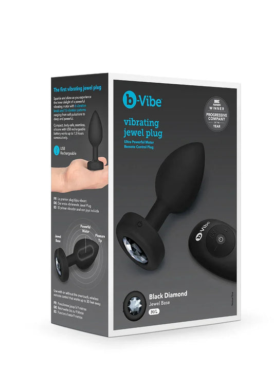 ♀ ♂ B-Vibe Vibrating Jewel Plug M/L - Happytoys Sexshop: Toys for Feeling Happy & Easy 😊 - Discreet geleverd