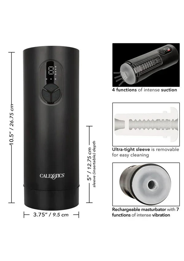 Bestel: Bionic Sucking and Vibrating Masturbator by CalExotics - bij Happytoys.nl, happytoys.be, Happytoys.ae: erotische sex webshop | liever Happy dan Easy ⭐⭐⭐⭐⭐