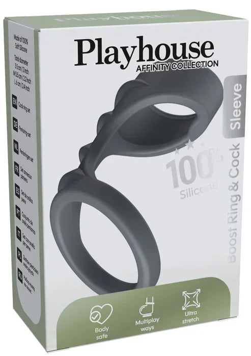 Bestel: Boost Ring and Penis Sleeve by Playhouse - bij Happytoys.nl, happytoys.be, Happytoys.ae: erotische sex webshop | liever Happy dan Easy ⭐⭐⭐⭐⭐