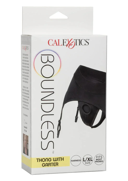 Boundless Thong with Garter by CalExotics - Happytoys Sexshop: online sex shop for Feeling Happy & Easy đ - Discreet geleverd