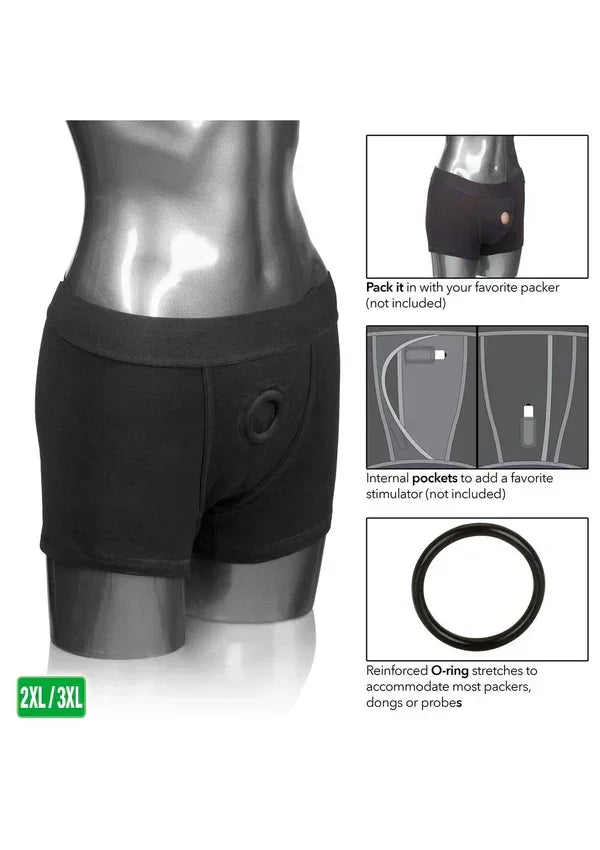 Bestel: Boxer Brief Harness for pegging by CalExotics - bij Happytoys.nl, happytoys.be, Happytoys.ae: erotische sex webshop | liever Happy dan Easy ⭐⭐⭐⭐⭐