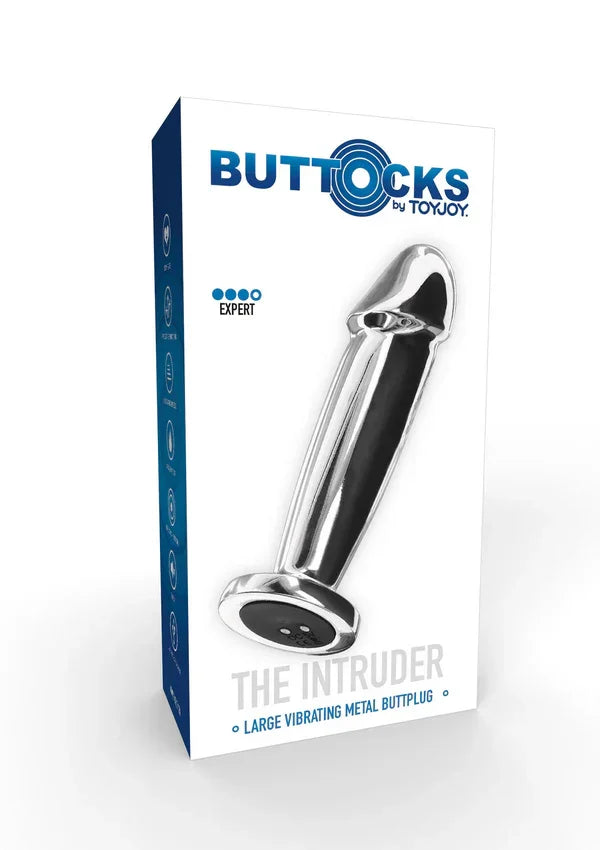 Buttocks The Intruder Vibrating Plug Metal Buttplug by ToyJoy - Happytoys Sexshop: Toys for Feeling Happy & Easy π - Discreet geleverd