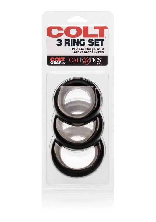 COLT 3 Ring Set Cockrings by CalExotics - Happytoys Sexshop: Toys for Feeling Happy & Easy 😊 - Discreet geleverd