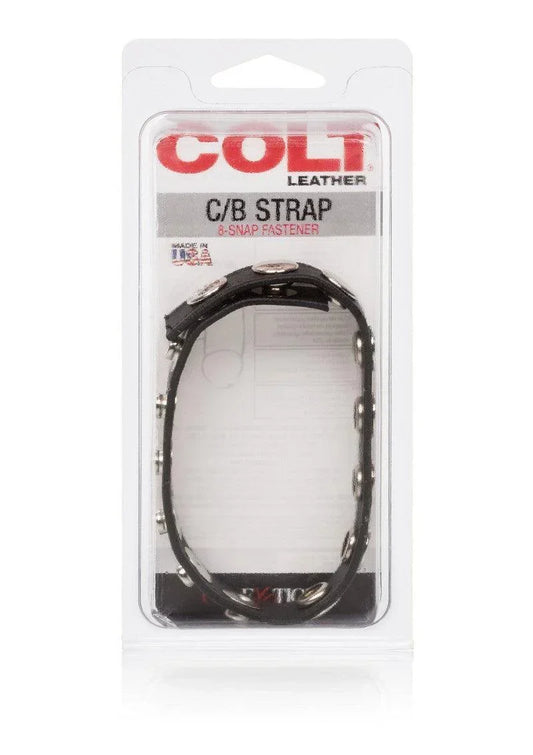 COLT Leather C/B Strap 8-Snap Fastener by CalExotics - Happytoys Sexshop: online sex shop for Feeling Happy & Easy 😊 - Discreet geleverd