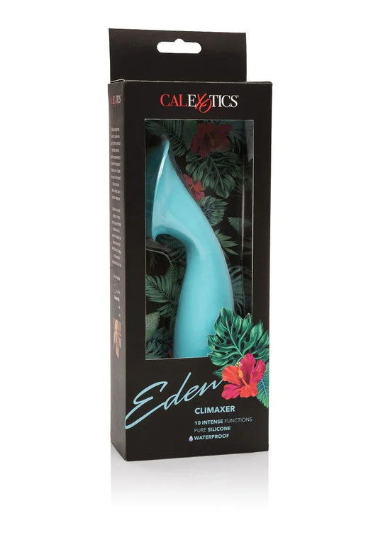 CalExotics Eden Climaxer clitoris stimulator in black floral packaging