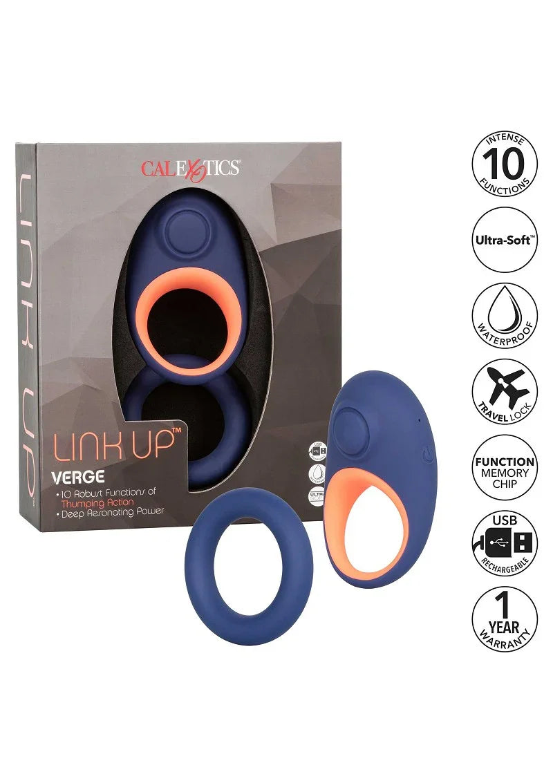 ♂ ♀ CalExotics Link Up Verge vibrator Cockring - Happytoys Sexshop: Toys for Feeling Happy & Easy 😊 - Discreet geleverd