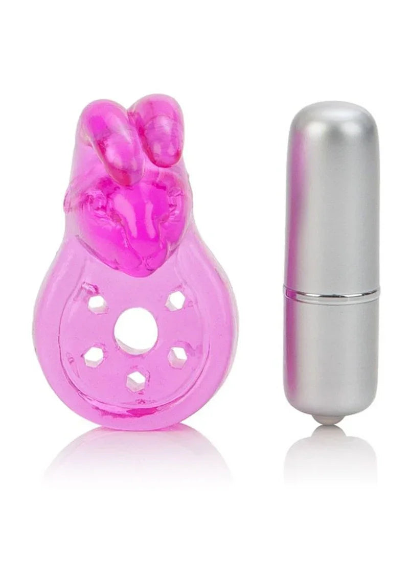 Micro Vibe Arouser Bunny Cockring by CalExotics - Happytoys Sexshop: online sex shop for Feeling Happy & Easy 😊 - Discreet geleverd