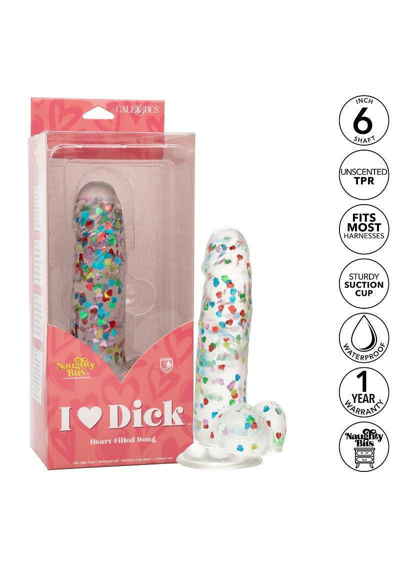 Bestel: Naughty Bits I Love Dick Heart - filled Dong by CalExotics - bij Happytoys.nl, happytoys.be, Happytoys.ae: erotische sex webshop | liever Happy dan Easy ⭐⭐⭐⭐⭐