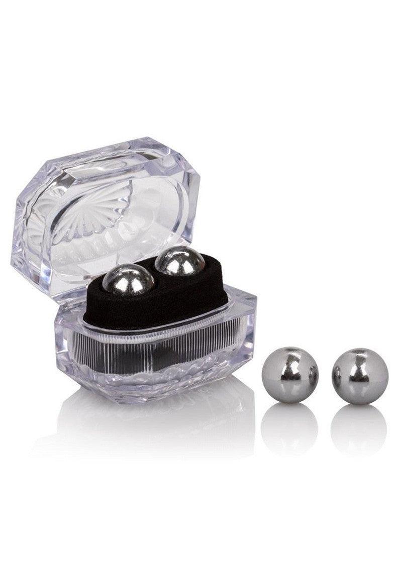 Silver Balls In Presentation Box by CalExotics - Happytoys Sexshop: online sex shop for Feeling Happy & Easy 😊 - Discreet geleverd