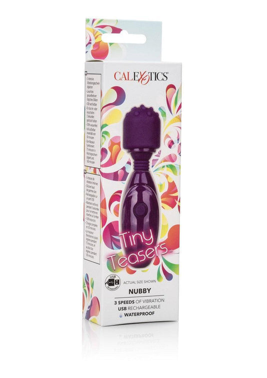 CalExotics Tiny Teasers Nubby purple waterproof USB rechargeable vibrator with 3 speeds