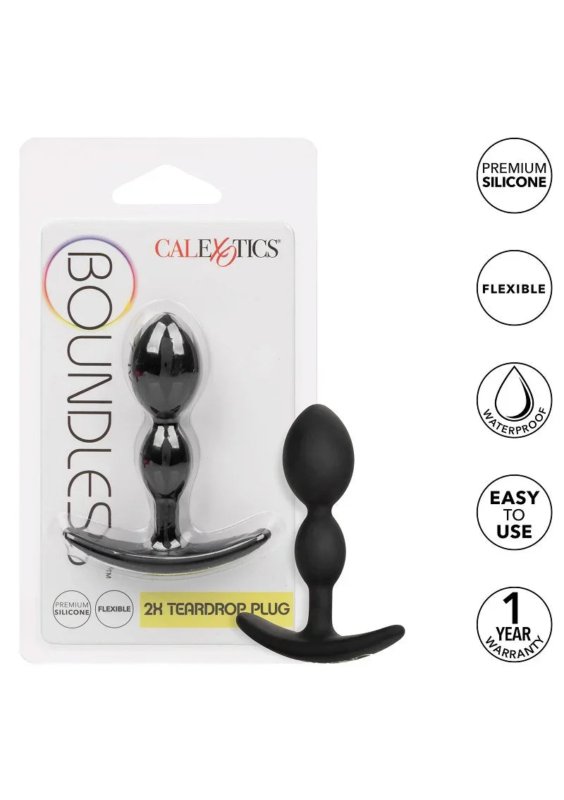♂ ♀ CalExotics Boundless 2X Teardrop Plug - Happytoys Sexshop: Toys for Feeling Happy & Easy 😊 - Discreet geleverd