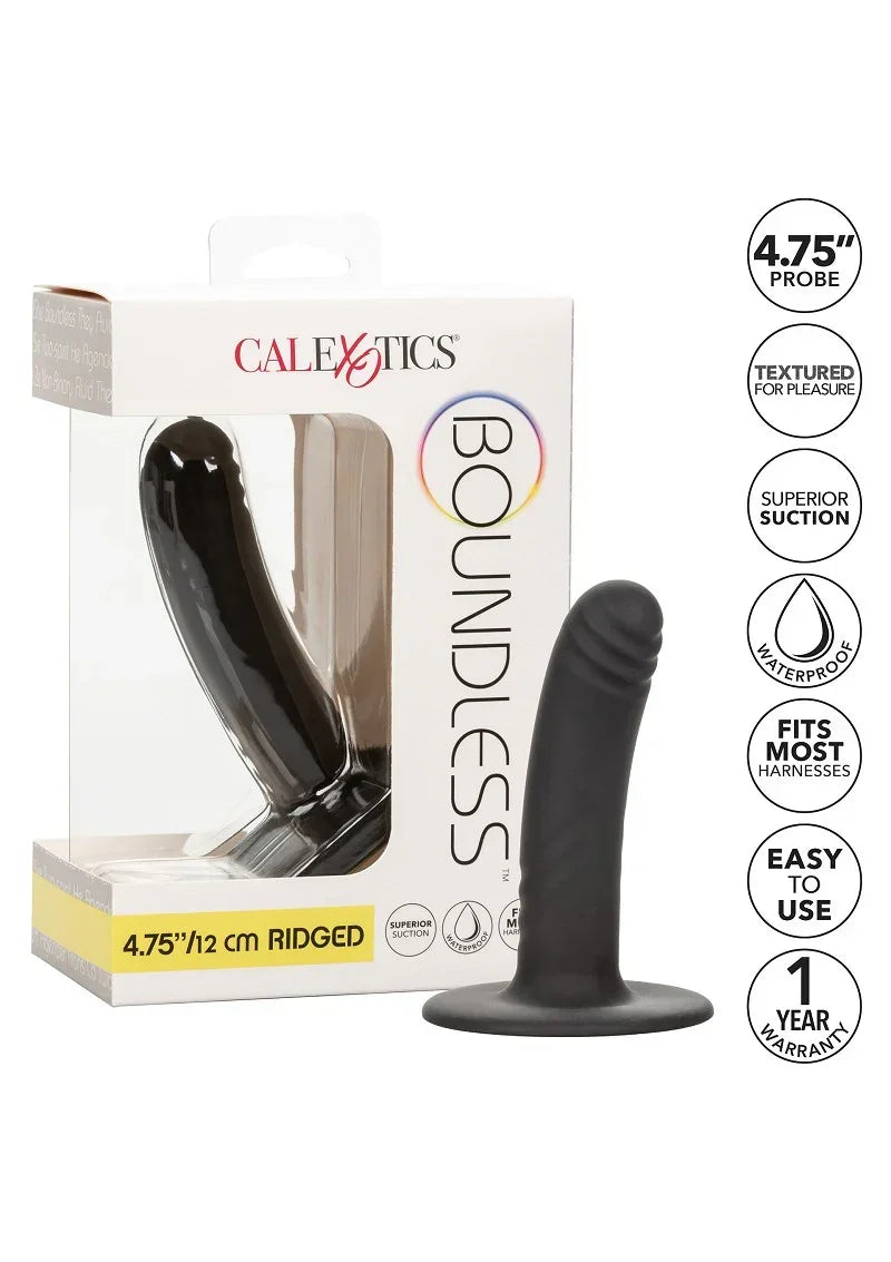 ♂ ♀ CalExotics Boundless 4.75”/12 cm Ridged - Happytoys Sexshop: online sex shop for Feeling Happy & Easy 😊 - Discreet geleverd