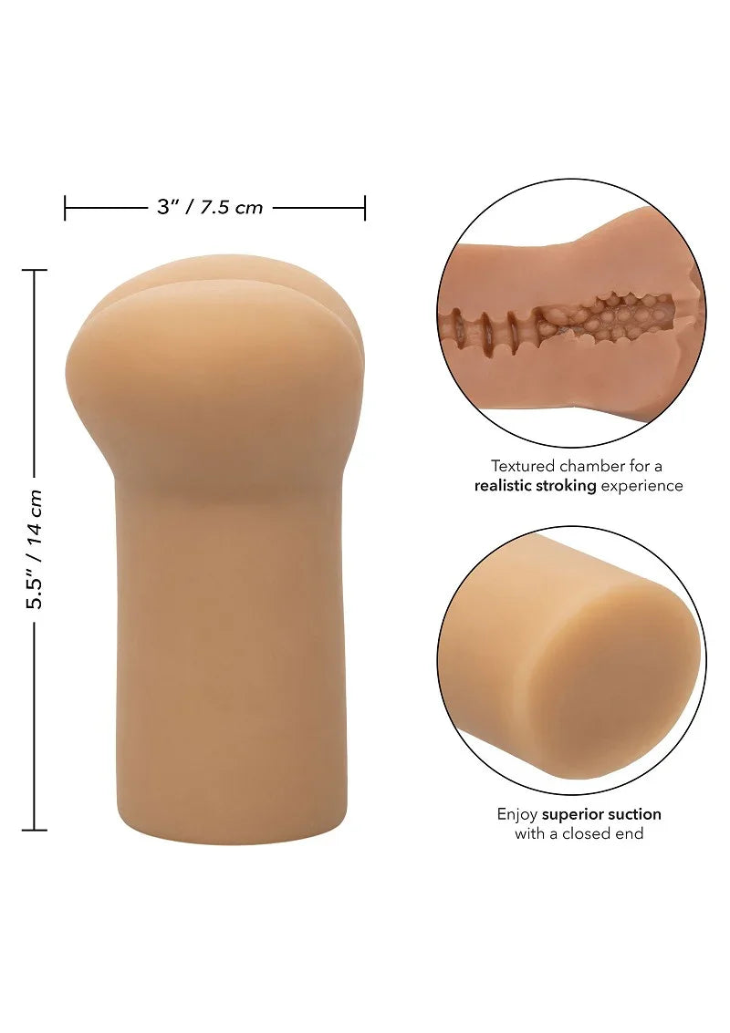 ♂ CalExotics Cheap Thrills The Leather Daddy Stroker Masturbator - Happytoys Sexshop: Toys for Feeling Happy & Easy 😊 - Discreet geleverd
