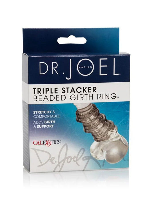 ♂ CalExotics Dr. Joel Kaplan Triple Stacker Beaded Girth Ring Penis sleeve - Happytoys Sexshop: Toys for Feeling Happy & Easy 😊 - Discreet geleverd