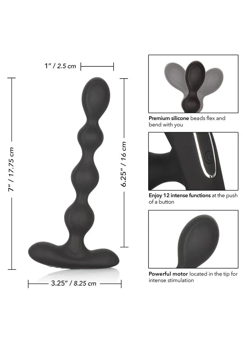 Bestel: Eclipse Slender Vibrating Anal Beads by CalExotics - bij Happytoys.nl, happytoys.be, Happytoys.ae: erotische sex webshop | liever Happy dan Easy βββββ