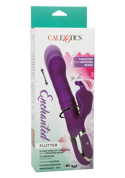 Enchanted Flutter Double Vibrator with clit stimulation by CalExotics - Happytoys Sexshop: online sex shop for Feeling Happy & Easy 😊 - Discreet geleverd