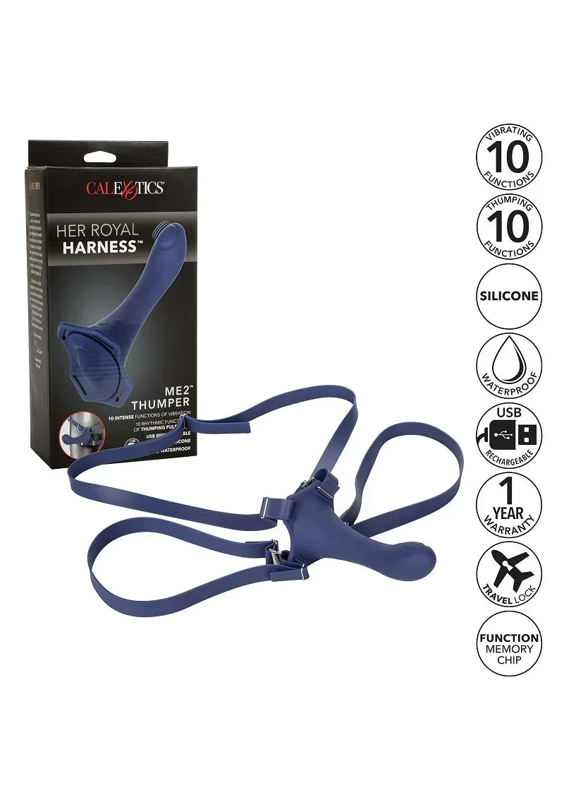 ♂ ♀ CalExotics Her Royal Harness ME2 Thumper - Happytoys Sexshop: online sex shop for Feeling Happy & Easy 😊 - Discreet geleverd
