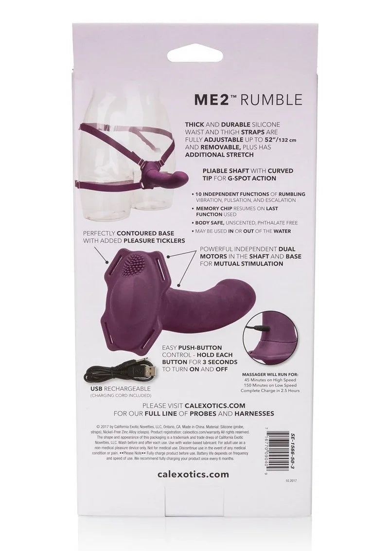Her Royal Harness Me2 Rumbler Strap-On Pegging by CalExotics - Happytoys Sexshop: Toys for Feeling Happy & Easy 😊 - Discreet geleverd